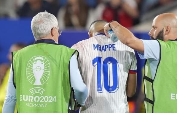 Fratura no nariz tira Mbappé de França x Holanda pela Eurocopa, diz TV