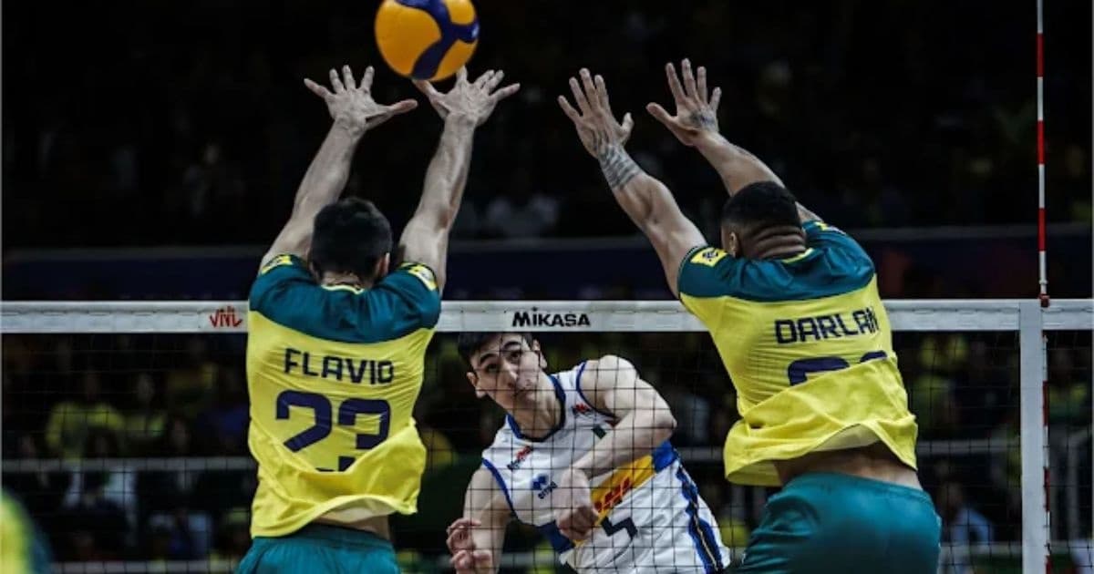 Brasil x Itália em partida válida pela Liga das Nações