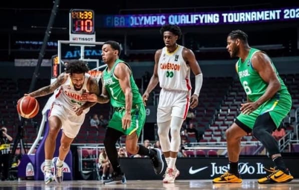 No basquete, Brasil é derrotado para Camarões, mas passa em 1º no Pré-Olímpico