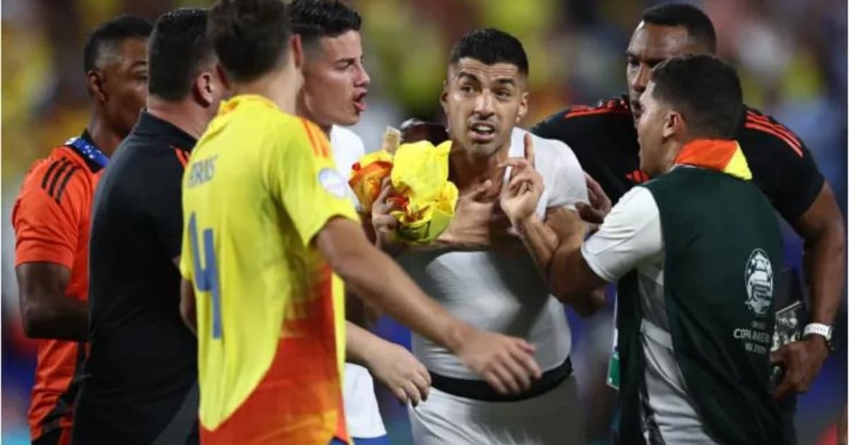 Final da partida entre Uruguai e Colômbia pela Copa América