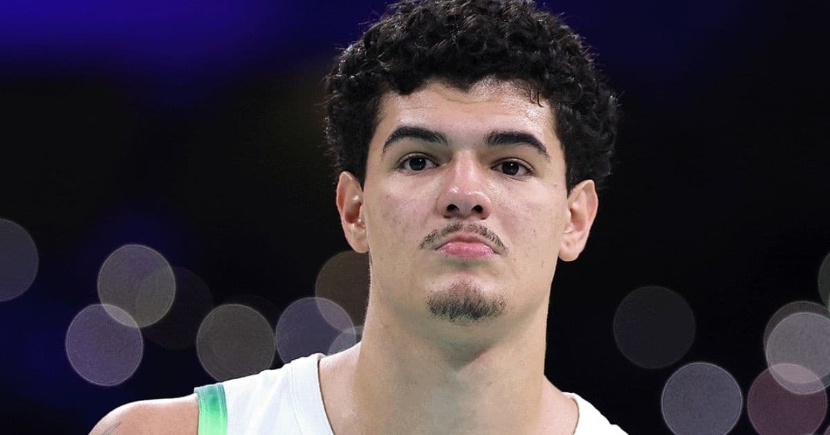 Gui Santos pela Seleção Brasileira de basquete