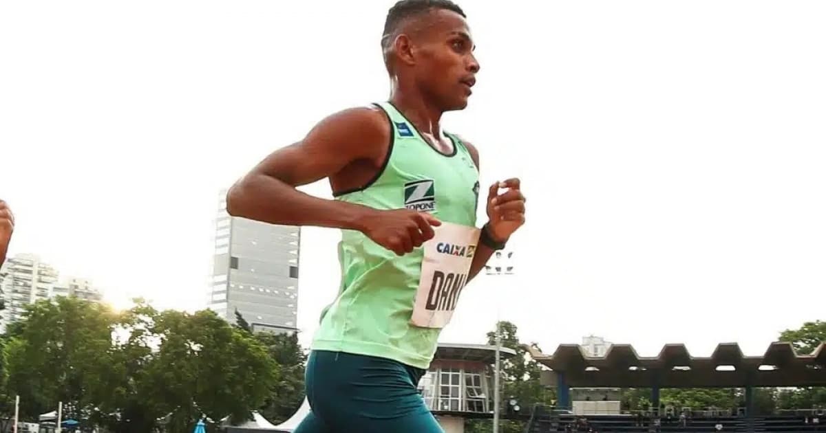 Daniel nascimento durante a maratona do rio