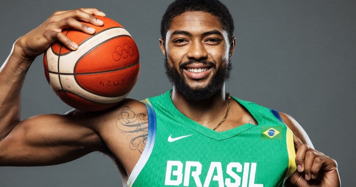 Bruno caboclo da seleção brasileira de basquete