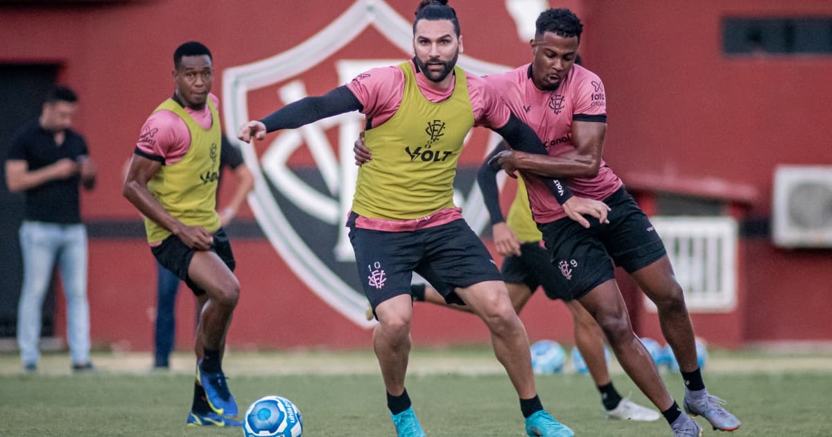 Próximo de jogo decisivo contra o Juventude, Vitória treina parte tática no Barradão