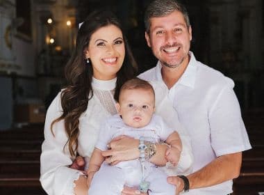 Mandy Lopez realiza batizado do seu filho: 'Momento incrível'