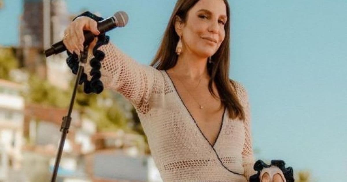 Ivete Sangalo veste look assinado por marcas baianas em gravação no MAM