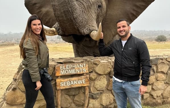 Cristóvão Neto passa férias na África do sul visitando reserva de animais do país
