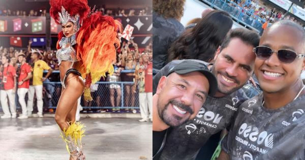 Personalidades baianas marcam presença no Desfile das Campeãs na Sapucaí; veja fotos