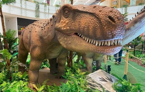 Maior exposição de dinossauros da América Latina encerra nesta semana no Salvador Norte Shopping