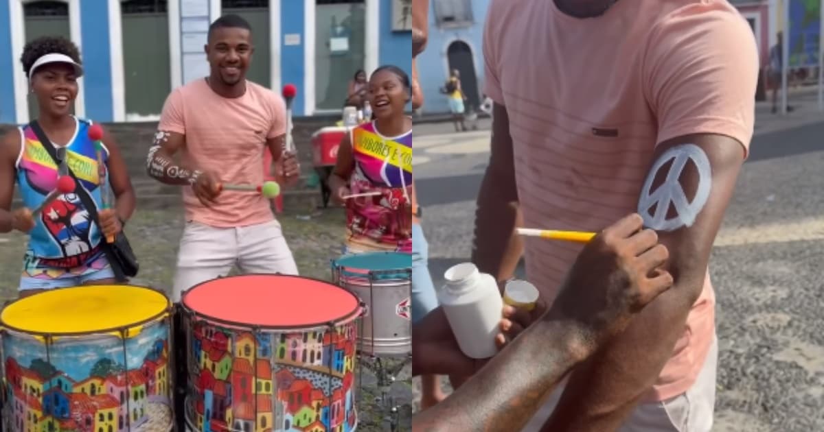 Turistando em Salvador, Davi Brito publica vídeo passeando pelo Pelourinho