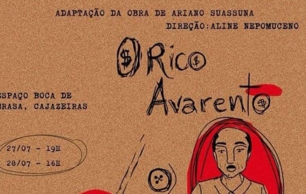 Peça “O Rico Avarento” estreia no Espaço Boca de Brasa neste fim de semana