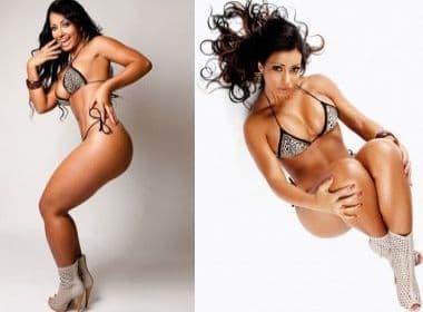  Índia Potira da ‘Escolinha do Gugu’ faz ensaio sensual para a &#039;Sexy&#039;