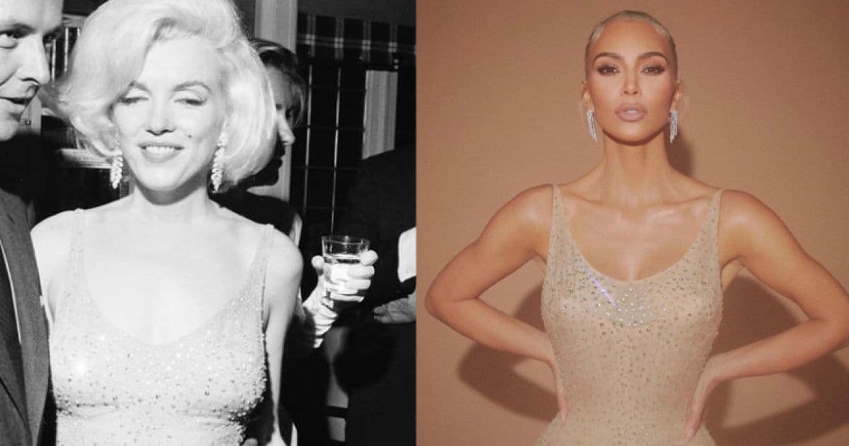 Vestido de Marilyn Monroe usado por Kim Kardashian aparece danificado