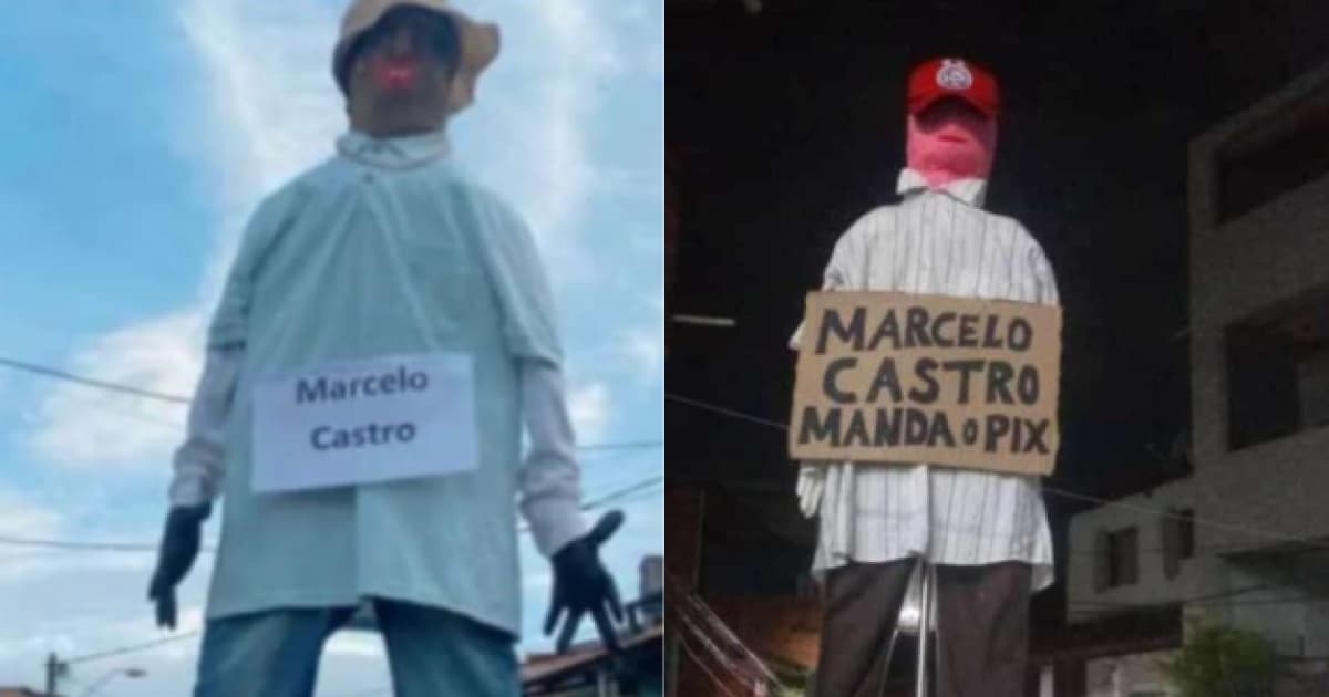Marcelo Castro é “malhado” como Judas em bairro de Salvador