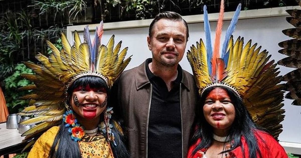 Leonardo DiCaprio posta foto de Lula e elogia a demarcação de terras indígenas