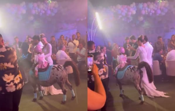 VÍDEO: Pônei defeca em festa da filha de Virgina e Zé Felipe e viraliza nas redes sociais