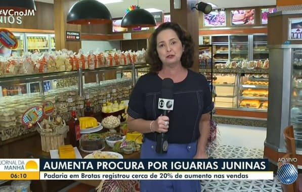 Andréa Silva se emociona em retorno à TV Bahia após meses afastada 
