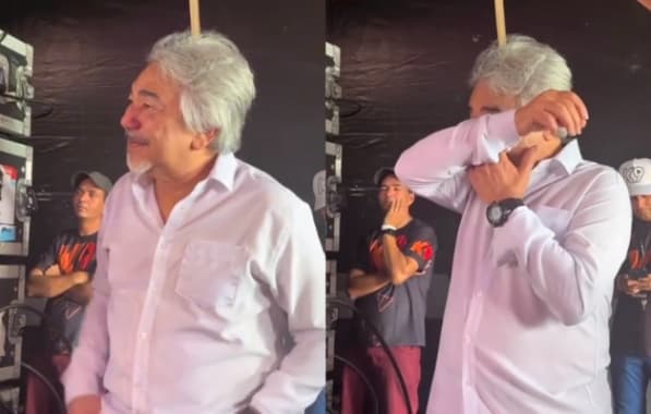VÍDEO: Santanna chora ao assistir apresentação de Flávio José