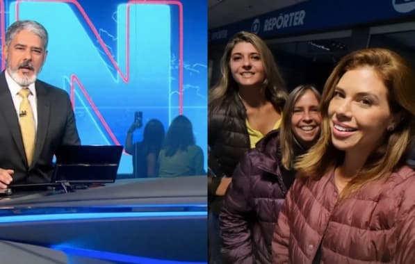 Camila Marinho faz selfie na abertura do Jornal Nacional e vídeo viraliza