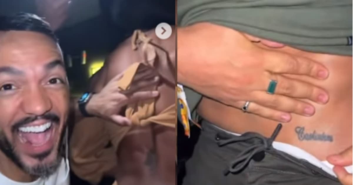 VÍDEO: Famosos exibem tatuagens íntimas que fizeram para companheiros