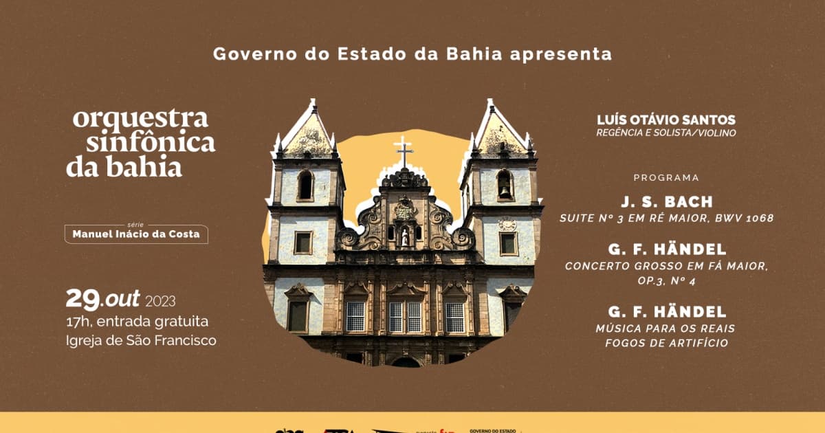 OSBA faz concerto gratuito na Igreja de São Francisco