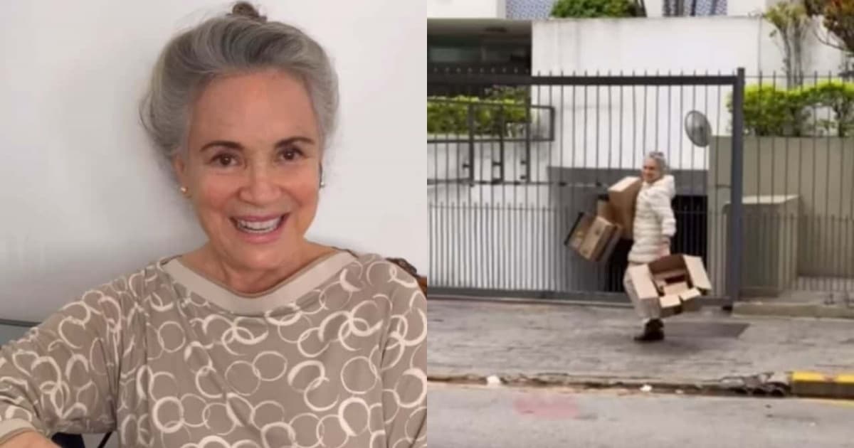 VÍDEO: Ex-global, Regina Duarte surpreende internautas ao ser vista catando papelão
