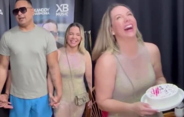 VÍDEO: Carla Perez ganha surpresa de aniversário de Xanddy em Salvador
