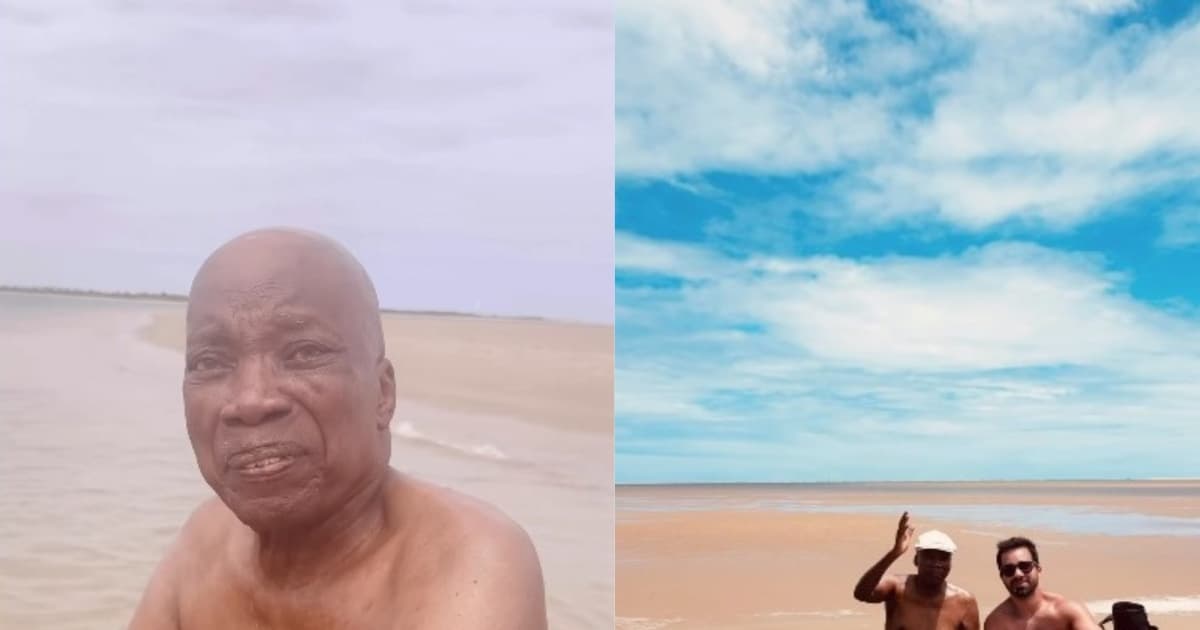 VÍDEO: Milton Nascimento aparece aproveitando praia ao lado do filho