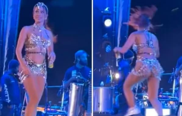 VÍDEO: Anitta foge de fã após ter palco invadido em show