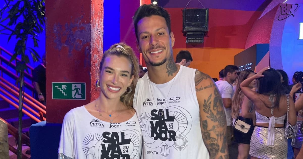 Lua de Mel no Carnaval? Após casório em Ilhéus, Marcela Fetter e Rodrigo Lima aproveitam folia no Camarote Salvador