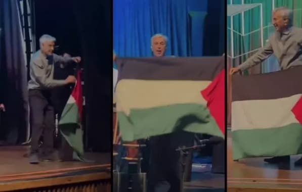 Vídeo: Caetano Veloso ergue bandeira da Palestina durante show em protesto contra a guerra em Gaza