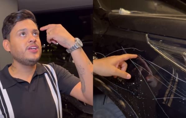 VÍDEO: Thiago Aquino tem carro danificado após gravação de DVD em Feira de Santana