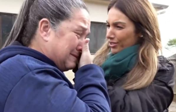 VÍDEO: Patrícia Poeta se emociona ao encontrar familiares afetados pela chuva no RS