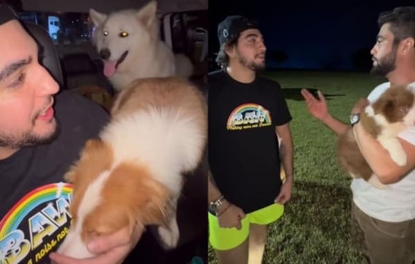 VÍDEO: Nattan recupera cachorros 'sequestrados' por Henrique & Juliano e presenteia sertanejo com pet