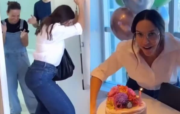 Ivete Sangalo ganha festa surpresa de aniversário e se emociona com presente de fãs: "Me enchendo de dengo"