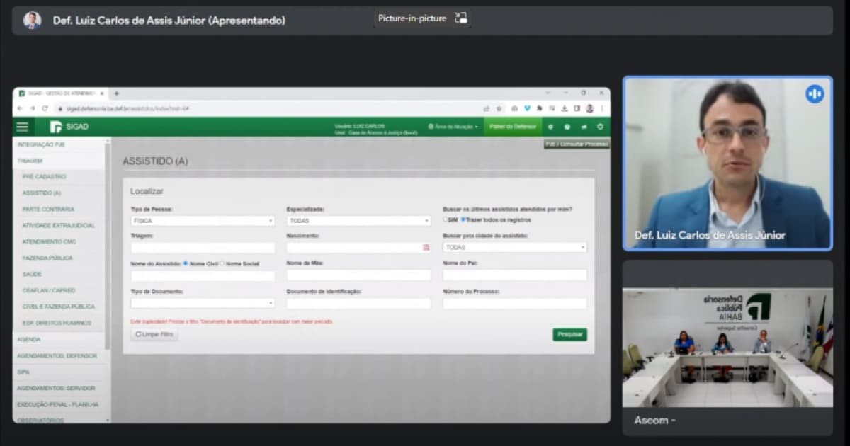 Defensoria e Tribunal: nova etapa da integração entre Sigad e PJe é concluída