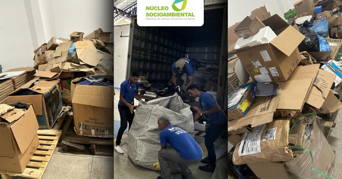 TJ-BA destina 22 toneladas de materiais recicláveis para cooperativas de Salvador