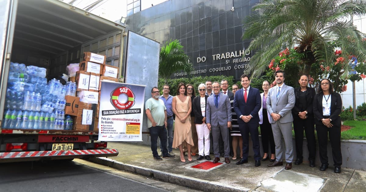 Primeira remessa de donativos da campanha do TRT-BA em prol do Rio Grande do Sul é enviada