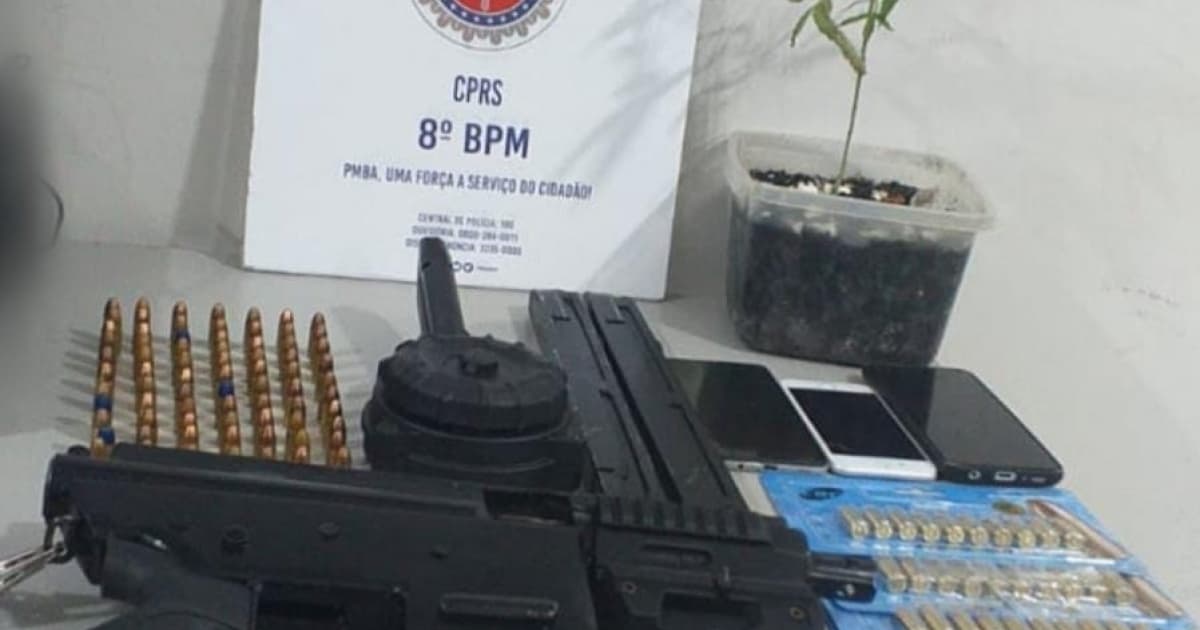 PM vai checar denúncia de som alto e prende grupo com arma e munições em Cabrália