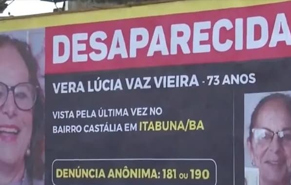 Parentes de idosa desaparecida espalham outdoors no Sul baiano; servidora foi vista pela última vez no dia 19 de junho