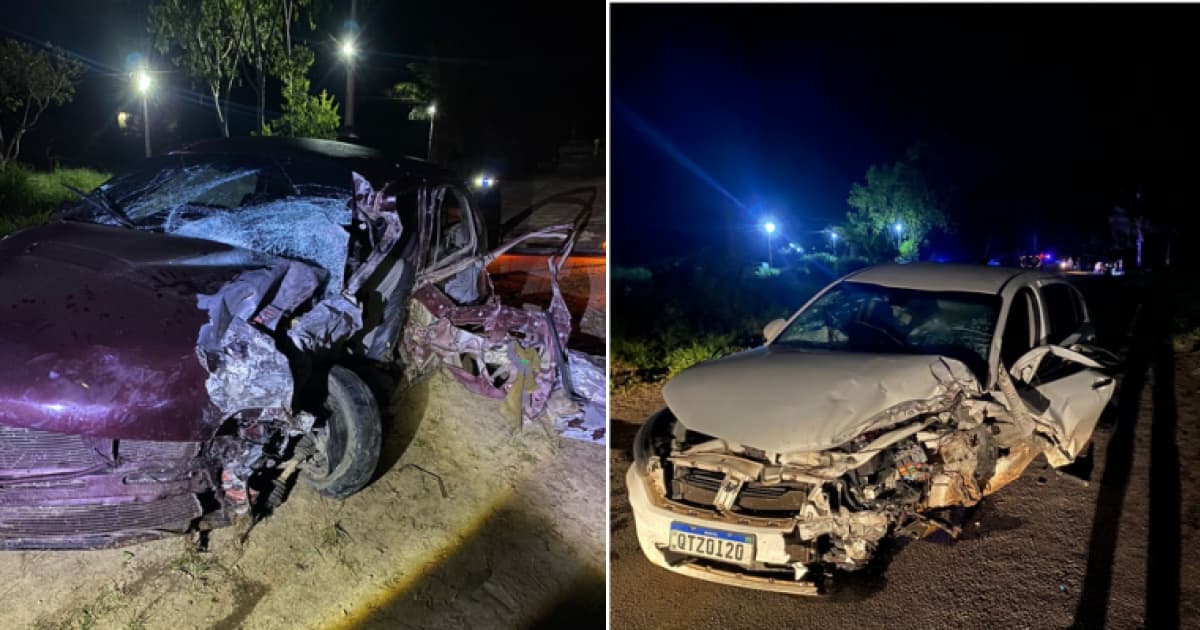 Jovem de 20 anos morre em acidente de carro na BA-549; outras três pessoas ficam feridas