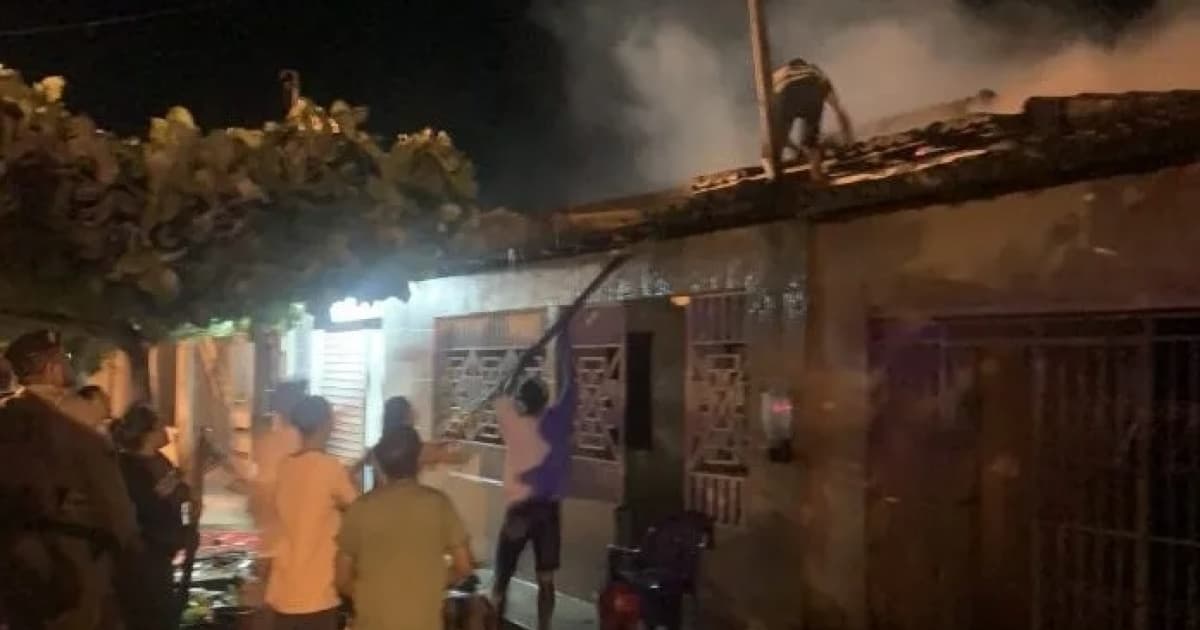 Incêndio atinge casa no interior baiano; homem ateou fogo em caso do pai
