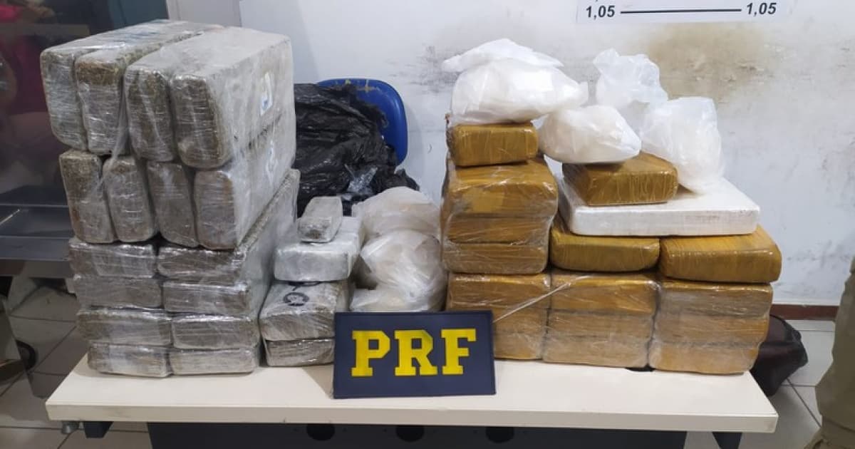 PRF prende 3 pessoas com mais de 30 kg de drogas em trecho da BR-116 de Vitória da Conquista