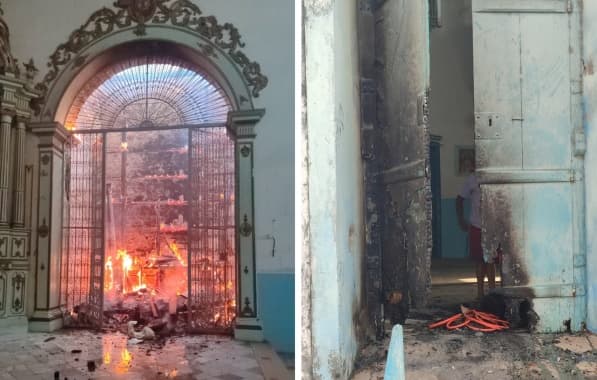 VÍDEO: incêndio atinge igreja tombada como patrimônio na Bahia; ação pode ter sido criminosa
