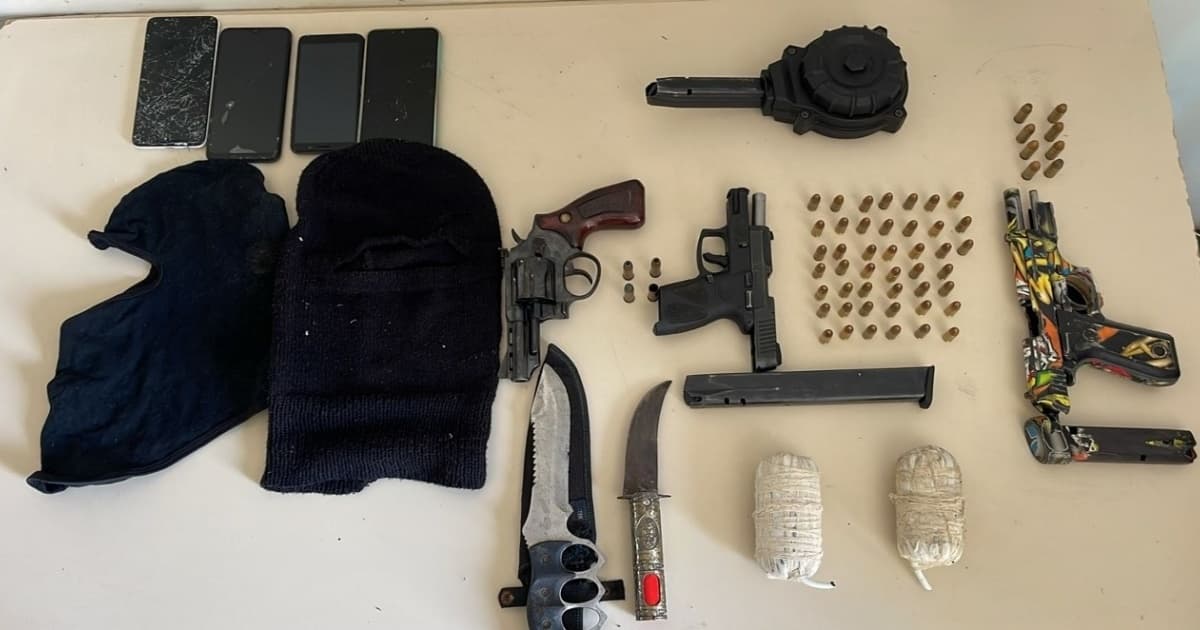 Quatro suspeitos são presos com armas, granadas e munições em Camaçari