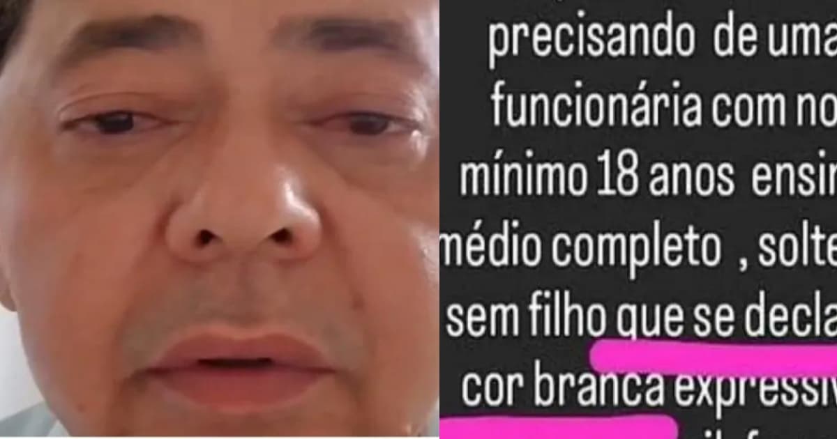 VÍDEO: Dono de loja que fez post racista para vaga de emprego pede perdão e alega erro ortográfico na publicação