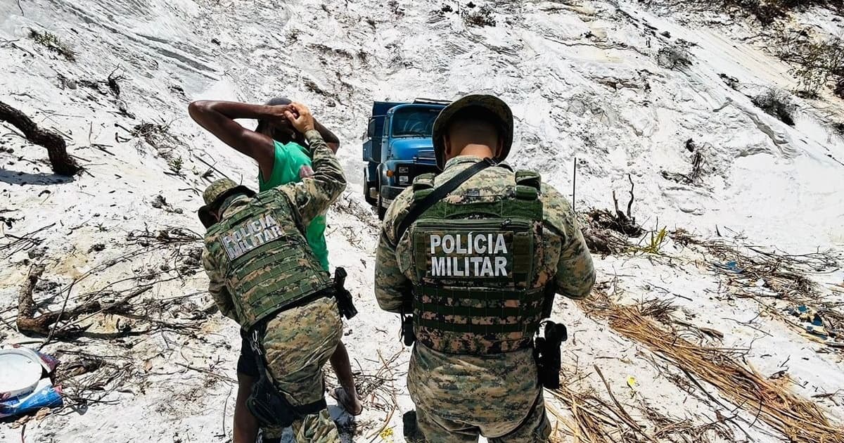 Polícia ambiental flagra ação de extração ilegal na Região Metropolitana de Salvador 