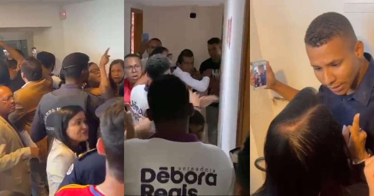 VÍDEO: Vereadores entram em confronto na reabertura da Câmara de Lauro de Freitas e atacam Moema