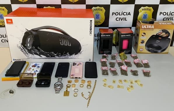 Casal suspeito de furto é preso no Extremo Sul baiano; policiais apreenderam eletrodomésticos e drogas em casa de acusados 