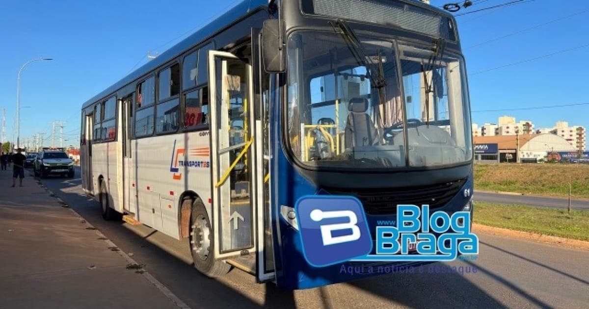 Colisão entre ônibus e motocicleta deixa um ferido em Luís Eduardo Magalhães